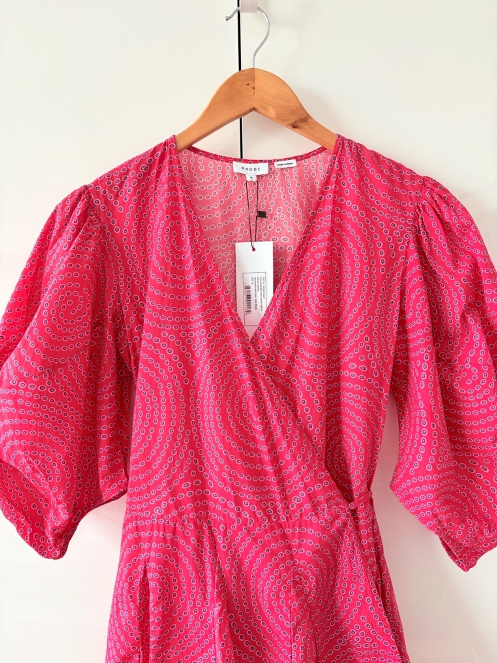 Rhode Rosie Wrap Dress in Red Trail - Picture 3 of 10